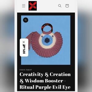 Creativity & Creation & Wisdom  Booster Ritual Activated Purple Evil Eye Purse